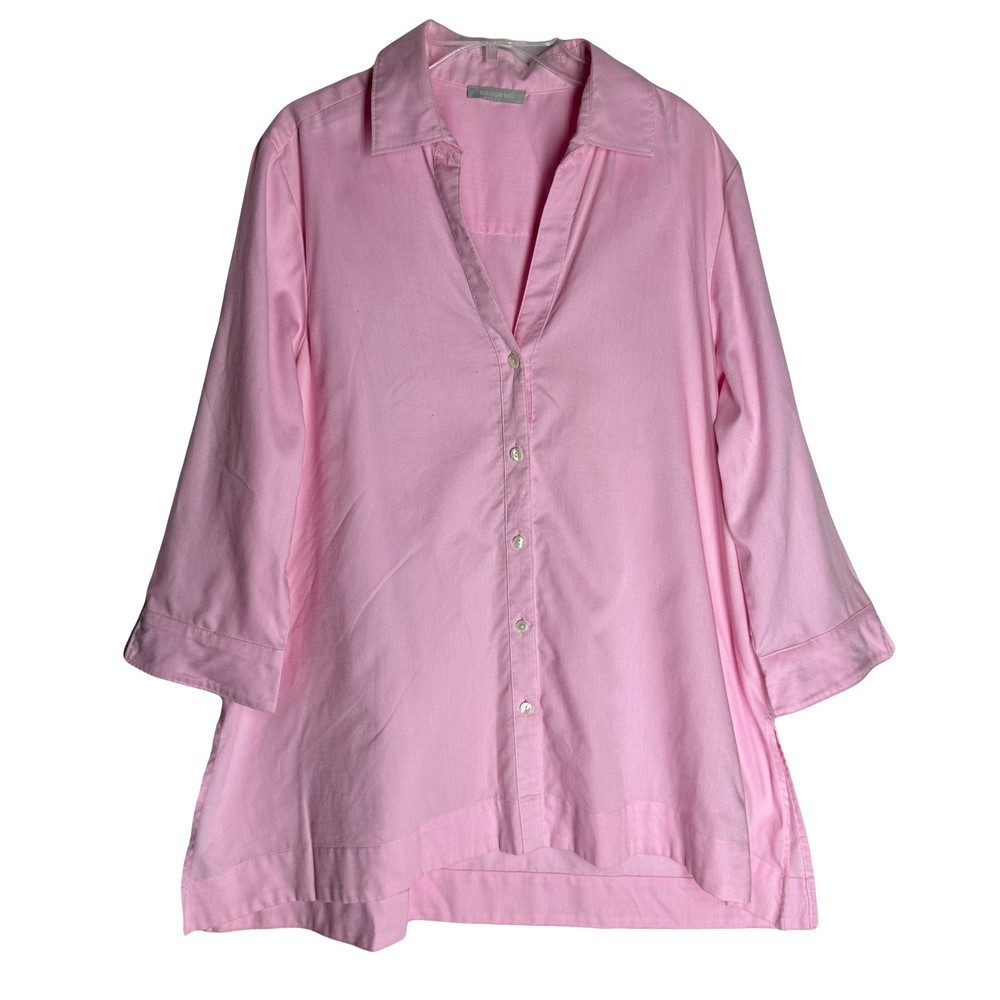 Women's Pink Button-Front Lightweight Cardigan Shirt